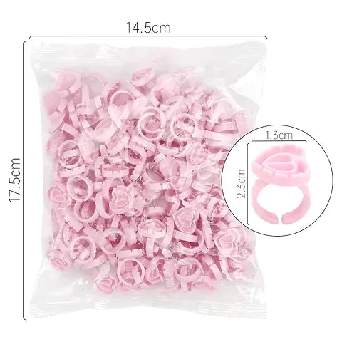 Heart-shaped glue rings (100 PCS)